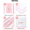 image:imageBAGSMART Clear Toiletry Bag TSA Approved Travel Toiletry Bag Carry On Travel Accessories Bag Airport Airline Quart Size Bags waterresistant Makeup Bag for WomenPink