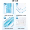 image:imageBAGSMART Clear Toiletry Bag TSA Approved Travel Toiletry Bag Carry On Travel Accessories Bag Airport Airline Quart Size Bags waterresistant Makeup Bag for WomenCerulean Blue