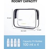 image:imageBAGSMART Clear Toiletry Bag TSA Approved Travel Toiletry Bag Carry On Travel Accessories Bag Airport Airline Quart Size Bags waterresistant Makeup Bag for WomenCreamy Nude Pink