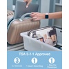 image:imageBAGSMART Clear Toiletry Bag TSA Approved Travel Toiletry Bag Carry On Travel Accessories Bag Airport Airline Quart Size Bags waterresistant Makeup Bag for WomenBasic Black