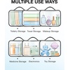 image:imageBAGSMART Clear Toiletry Bag TSA Approved Travel Toiletry Bag Carry On Travel Accessories Bag Airport Airline Quart Size Bags waterresistant Makeup Bag for WomenActive Blackwith handle180 open