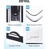 image:imageBAGSMART Clear Toiletry Bag TSA Approved Travel Toiletry Bag Carry On Travel Accessories Bag Airport Airline Quart Size Bags waterresistant Makeup Bag for WomenActive Blackwith handle180 open