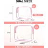 image:imageBAGSMART Clear Toiletry Bag TSA Approved Travel Toiletry Bag Carry On Travel Accessories Bag Airport Airline Quart Size Bags waterresistant Makeup Bag for WomenPink