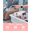 image:imageBAGSMART Clear Toiletry Bag TSA Approved Travel Toiletry Bag Carry On Travel Accessories Bag Airport Airline Quart Size Bags waterresistant Makeup Bag for WomenChic Nude Pink