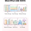 image:imageBAGSMART Clear Toiletry Bag TSA Approved Travel Toiletry Bag Carry On Travel Accessories Bag Airport Airline Quart Size Bags waterresistant Makeup Bag for WomenAngelic Pink