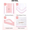 image:imageBAGSMART Clear Toiletry Bag TSA Approved Travel Toiletry Bag Carry On Travel Accessories Bag Airport Airline Quart Size Bags waterresistant Makeup Bag for WomenPinkwith handle180 open