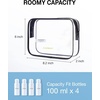 image:imageBAGSMART Clear Toiletry Bag TSA Approved Travel Toiletry Bag Carry On Travel Accessories Bag Airport Airline Quart Size Bags waterresistant Makeup Bag for WomenBasic Black