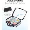 image:imageBAGSMART Clear Toiletry Bag TSA Approved Travel Toiletry Bag Carry On Travel Accessories Bag Airport Airline Quart Size Bags waterresistant Makeup Bag for WomenActive Blackwith handle180 open
