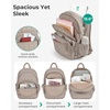 image:imageBAGSMART College Laptop Backpack Travel Backpack for Women Quilted Casual Daypack WaterResistant Bookbag for 156 Inch Laptop ChocolateCamel
