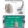 image:imageBAGSMART College Laptop Backpack Travel Backpack for Women Quilted Casual Daypack WaterResistant Bookbag for 156 Inch Laptop ChocolateCamel