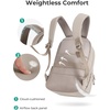 image:imageBAGSMART College Laptop Backpack Travel Backpack for Women Quilted Casual Daypack WaterResistant Bookbag for 156 Inch Laptop ChocolateCamel
