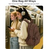 image:imageBAGSMART College Laptop Backpack Travel Backpack for Women Quilted Casual Daypack WaterResistant Bookbag for 156 Inch Laptop ChocolateChocolate