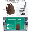 image:imageBAGSMART College Laptop Backpack Travel Backpack for Women Quilted Casual Daypack WaterResistant Bookbag for 156 Inch Laptop ChocolateChocolate