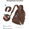 image:imageBAGSMART College Laptop Backpack Travel Backpack for Women Quilted Casual Daypack WaterResistant Bookbag for 156 Inch Laptop ChocolateChocolate