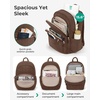 image:imageBAGSMART College Laptop Backpack Travel Backpack for Women Quilted Casual Daypack WaterResistant Bookbag for 156 Inch Laptop ChocolateChocolate