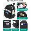 image:imageBAGSMART College Laptop Backpack Travel Backpack for Women Quilted Casual Daypack WaterResistant Bookbag for 156 Inch Laptop ChocolateClassic Black