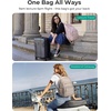image:imageBAGSMART College Laptop Backpack Travel Backpack for Women Quilted Casual Daypack WaterResistant Bookbag for 156 Inch Laptop ChocolateDim Gray