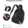image:imageBAGSMART College Laptop Backpack Travel Backpack for Women Quilted Casual Daypack WaterResistant Bookbag for 156 Inch Laptop ChocolateDim Gray