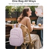 image:imageBAGSMART College Laptop Backpack Travel Backpack for Women Quilted Casual Daypack WaterResistant Bookbag for 156 Inch Laptop ChocolateLavender