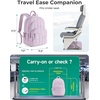image:imageBAGSMART College Laptop Backpack Travel Backpack for Women Quilted Casual Daypack WaterResistant Bookbag for 156 Inch Laptop ChocolateLavender