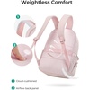 image:imageBAGSMART College Laptop Backpack Travel Backpack for Women Quilted Casual Daypack WaterResistant Bookbag for 156 Inch Laptop ChocolatePink