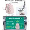image:imageBAGSMART College Laptop Backpack Travel Backpack for Women Quilted Casual Daypack WaterResistant Bookbag for 156 Inch Laptop ChocolatePink