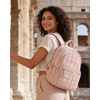image:imageBAGSMART College Laptop Backpack Travel Backpack for Women Quilted Casual Daypack WaterResistant Bookbag for 156 Inch Laptop ChocolatePink