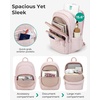 image:imageBAGSMART College Laptop Backpack Travel Backpack for Women Quilted Casual Daypack WaterResistant Bookbag for 156 Inch Laptop ChocolatePink