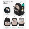 image:imageBAGSMART College Laptop Backpack Travel Backpack for Women Quilted Casual Daypack WaterResistant Bookbag for 156 Inch Laptop ChocolatePink Bow Print