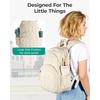 image:imageBAGSMART College Laptop Backpack Travel Backpack for Women Quilted Casual Daypack WaterResistant Bookbag for 156 Inch Laptop ChocolateVanilla