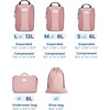 image:imageBAGSMART Compression Packing Cubes 6 PCS Packing Cubes for Suitcases Travel Bags Organizer for Luggage Lightweight Packing Cube for Travel EssentialsBaby Pink