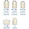 image:imageBAGSMART Compression Packing Cubes 6 PCS Packing Cubes for Suitcases Travel Bags Organizer for Luggage Lightweight Packing Cube for Travel EssentialsBeige
