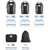 image:imageBAGSMART Compression Packing Cubes 6 PCS Packing Cubes for Suitcases Travel Bags Organizer for Luggage Lightweight Packing Cube for Travel EssentialsDeep Black