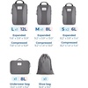 image:imageBAGSMART Compression Packing Cubes 6 PCS Packing Cubes for Suitcases Travel Bags Organizer for Luggage Lightweight Packing Cube for Travel EssentialsGrey
