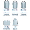 image:imageBAGSMART Compression Packing Cubes 6 PCS Packing Cubes for Suitcases Travel Bags Organizer for Luggage Lightweight Packing Cube for Travel EssentialsLight Blue
