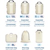 image:imageBAGSMART Compression Packing Cubes 6 PCS Packing Cubes for Suitcases Travel Bags Organizer for Luggage Lightweight Packing Cube for Travel EssentialsLight Beige