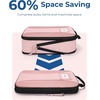image:imageBAGSMART Compression Packing Cubes 6 PCS Packing Cubes for Suitcases Travel Bags Organizer for Luggage Lightweight Packing Cube for Travel EssentialsPink