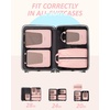 image:imageBAGSMART Compression Packing Cubes for Travel 654set Lightweight Packing Organizers Summer Travel Essentials Suitcase Organizer Bags Set01Black