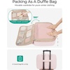 image:imageBAGSMART Compression Packing Cubes for Travel 654set Lightweight Packing Organizers Summer Travel Essentials Suitcase Organizer Bags Set01Light Pink