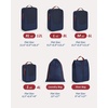 image:imageBAGSMART Compression Packing Cubes for Travel 654set Lightweight Packing Organizers Summer Travel Essentials Suitcase Organizer Bags Set04Navy