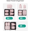 image:imageBAGSMART Compression Packing Cubes for Travel 654set Lightweight Packing Organizers Summer Travel Essentials Suitcase Organizer Bags Set05Black