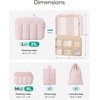 image:imageBAGSMART Compression Packing Cubes for Travel 654set Lightweight Packing Organizers Summer Travel Essentials Suitcase Organizer Bags Set05Black