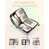image:imageBAGSMART Compression Packing Cubes for Travel 654set Lightweight Packing Organizers Summer Travel Essentials Suitcase Organizer Bags SetABeige