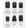 image:imageBAGSMART Compression Packing Cubes for Travel 654set Lightweight Packing Organizers Summer Travel Essentials Suitcase Organizer Bags SetDBlack