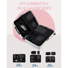 image:imageBAGSMART Compression Packing Cubes for Travel 654set Lightweight Packing Organizers Summer Travel Essentials Suitcase Organizer Bags SetDBlack