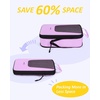 image:imageBAGSMART Compression Packing Cubes for Travel 654set Lightweight Packing Organizers Summer Travel Essentials Suitcase Organizer Bags SetGPurple