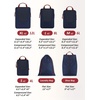 image:imageBAGSMART Compression Packing Cubes for Travel 654set Lightweight Packing Organizers Summer Travel Essentials Suitcase Organizer Bags SetKNavy