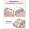 image:imageBAGSMART Cord Organizer Travel Cable Organizer Bag Tech Electronic Organizer Travel Case Travel Essentials for Charger Cable Phone Flash drive Single Layer  BlackSingle Layer Quilted Pink
