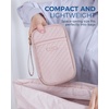 image:imageBAGSMART Cord Organizer Travel Cable Organizer Bag Tech Electronic Organizer Travel Case Travel Essentials for Charger Cable Phone Flash drive Single Layer  BlackSingle Layer Quilted Pink