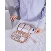 image:imageBAGSMART Cord Organizer Travel Cable Organizer Bag Tech Electronic Organizer Travel Case Travel Essentials for Charger Cable Phone Flash drive Single Layer  BlackSingle Layer Quilted Pink